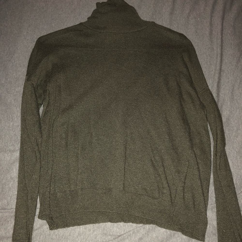 Olive green turtleneck